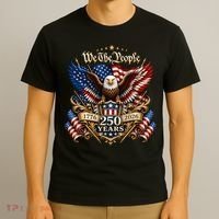We The People Patriotic 250th Anniversary Eagle 1776-2026 T-Shirt thumb 3