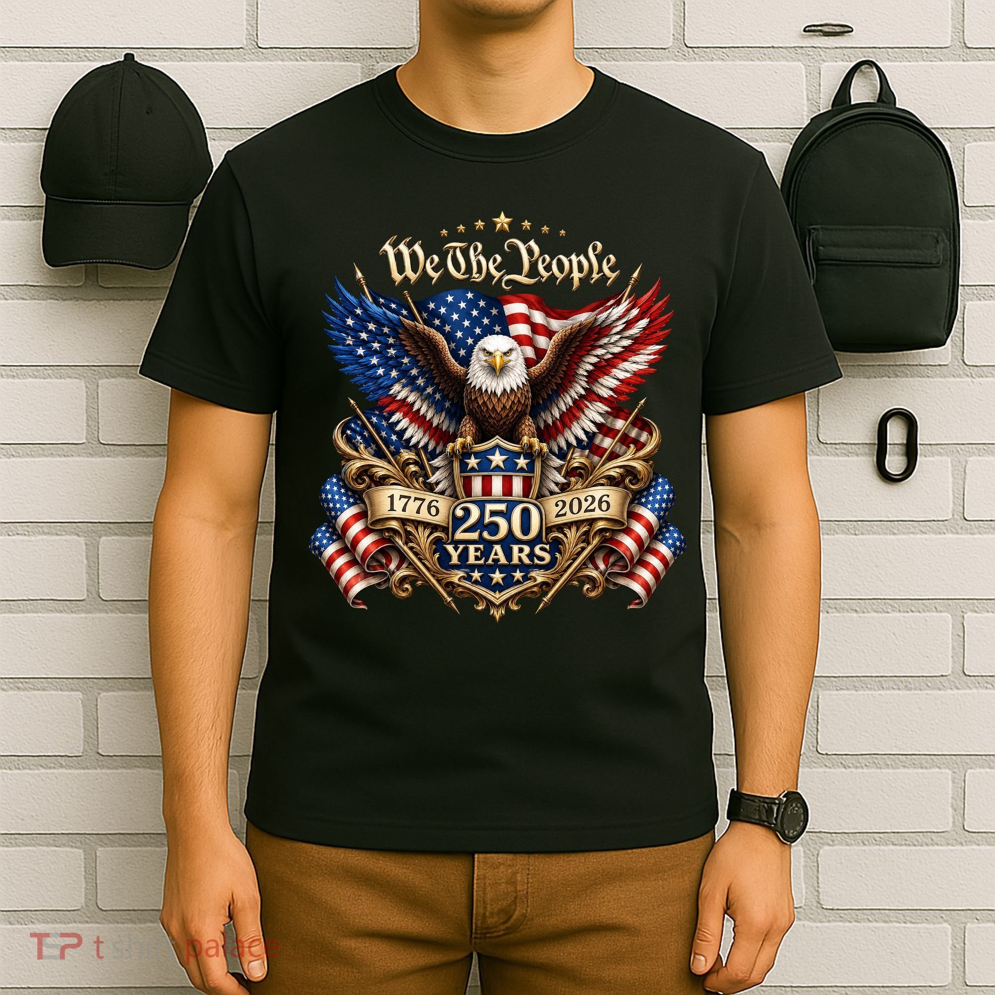 We The People Patriotic 250th Anniversary Eagle 1776-2026 T-Shirt