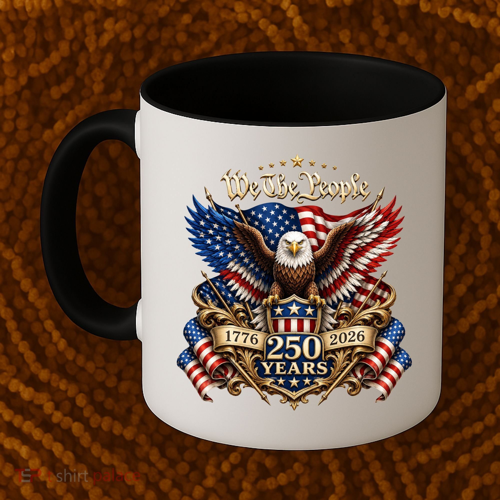 We The People Patriotic 250th Anniversary Eagle 1776-2026 Coffee Mug