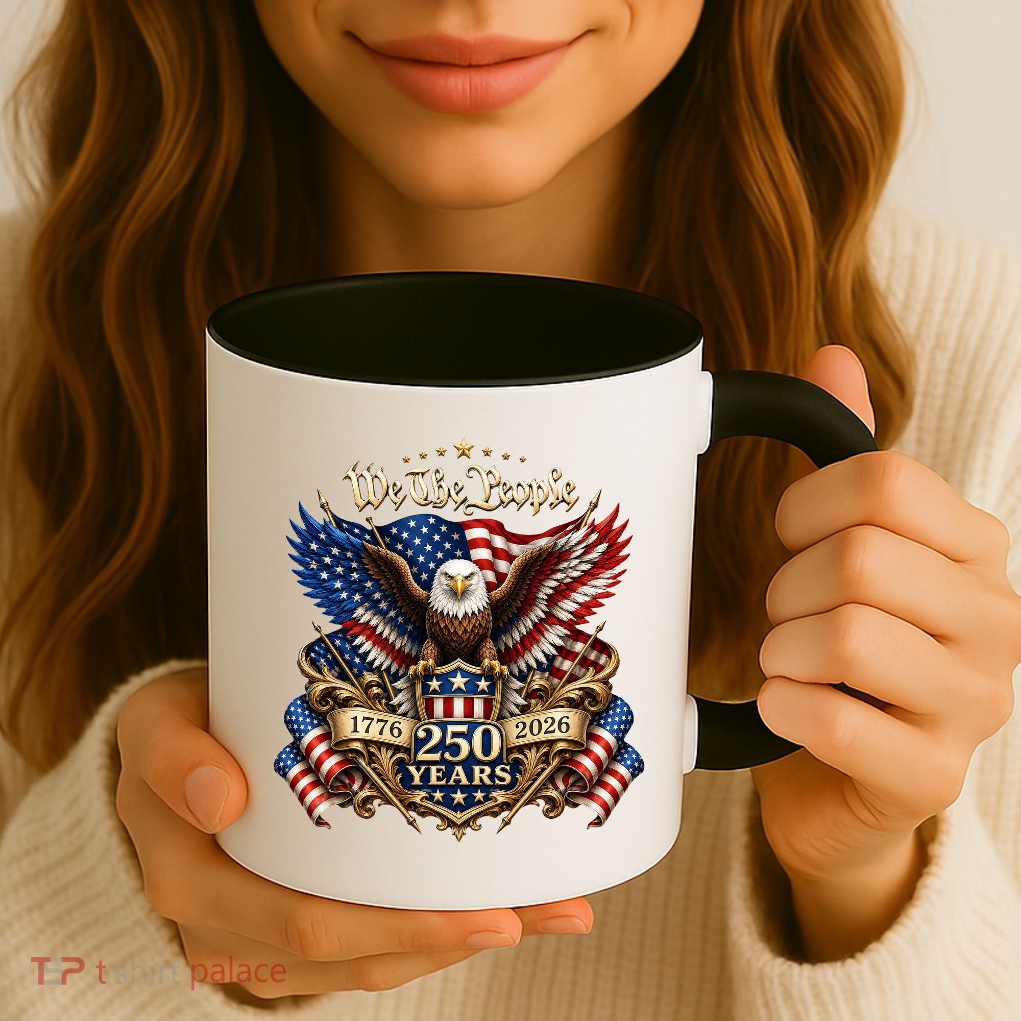 We The People Patriotic 250th Anniversary Eagle 1776-2026 Coffee Mug