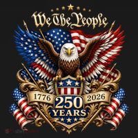 We The People Patriotic 250th Anniversary Eagle 1776-2026 Coaster thumb 2