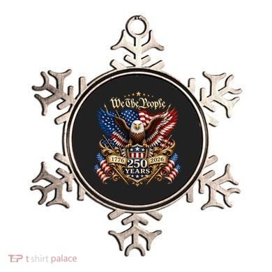 We The People Patriotic 250th Anniversary Eagle 1776-2026 Ornament