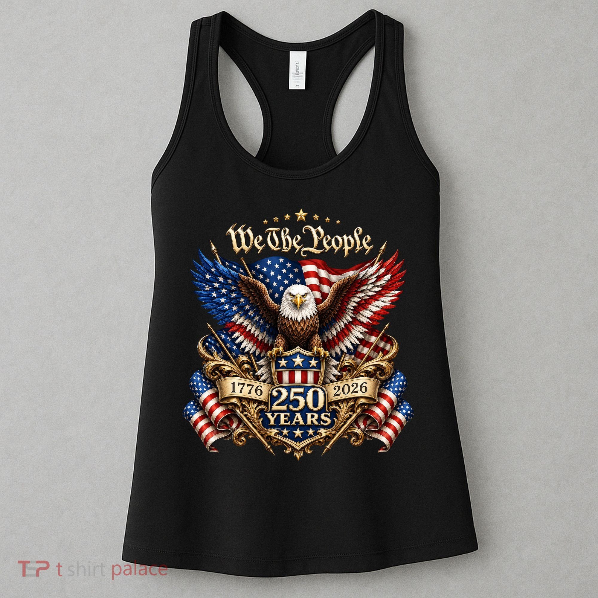 We The People Patriotic 250th Anniversary Eagle 1776-2026 Women's Tank Top