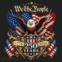 We The People Patriotic 250th Anniversary Eagle 1776-2026 Hat thumb 2