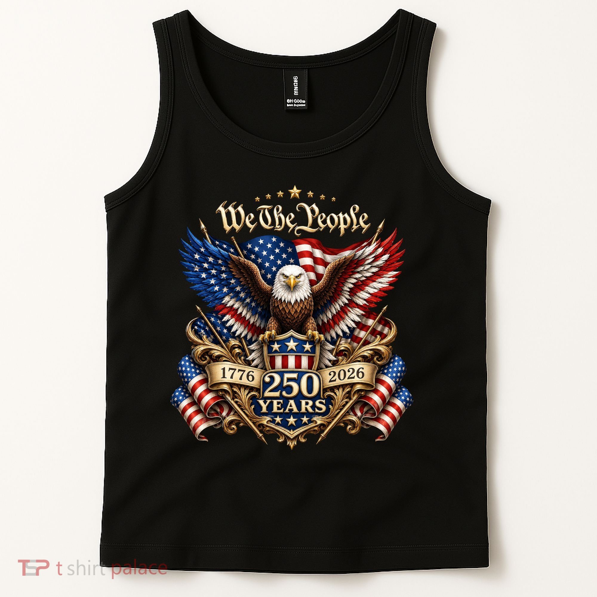 We The People Patriotic 250th Anniversary Eagle 1776-2026 Tank Top
