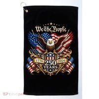 We The People Patriotic 250th Anniversary Eagle 1776-2026 Golf Towel thumb 0