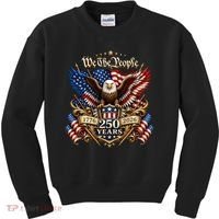 We The People Patriotic 250th Anniversary Eagle 1776-2026 Kids Sweatshirt thumb 0