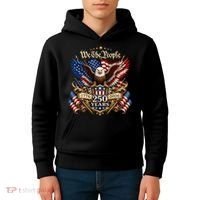 We The People Patriotic 250th Anniversary Eagle 1776-2026 Kids Hoodie thumb 4