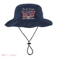 We The People Are Pissed Off Eagle USA Flag Patriotic Bucket Hat thumb 0