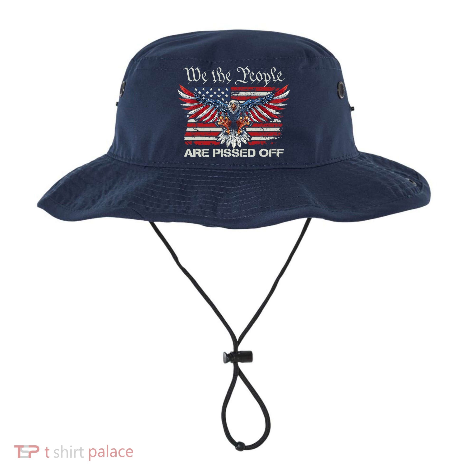 We The People Are Pissed Off Eagle USA Flag Patriotic Bucket Hat