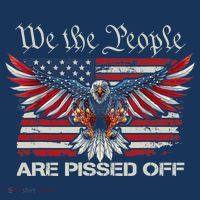 We The People Are Pissed Off Eagle USA Flag Patriotic Women's Hoodie thumb 2