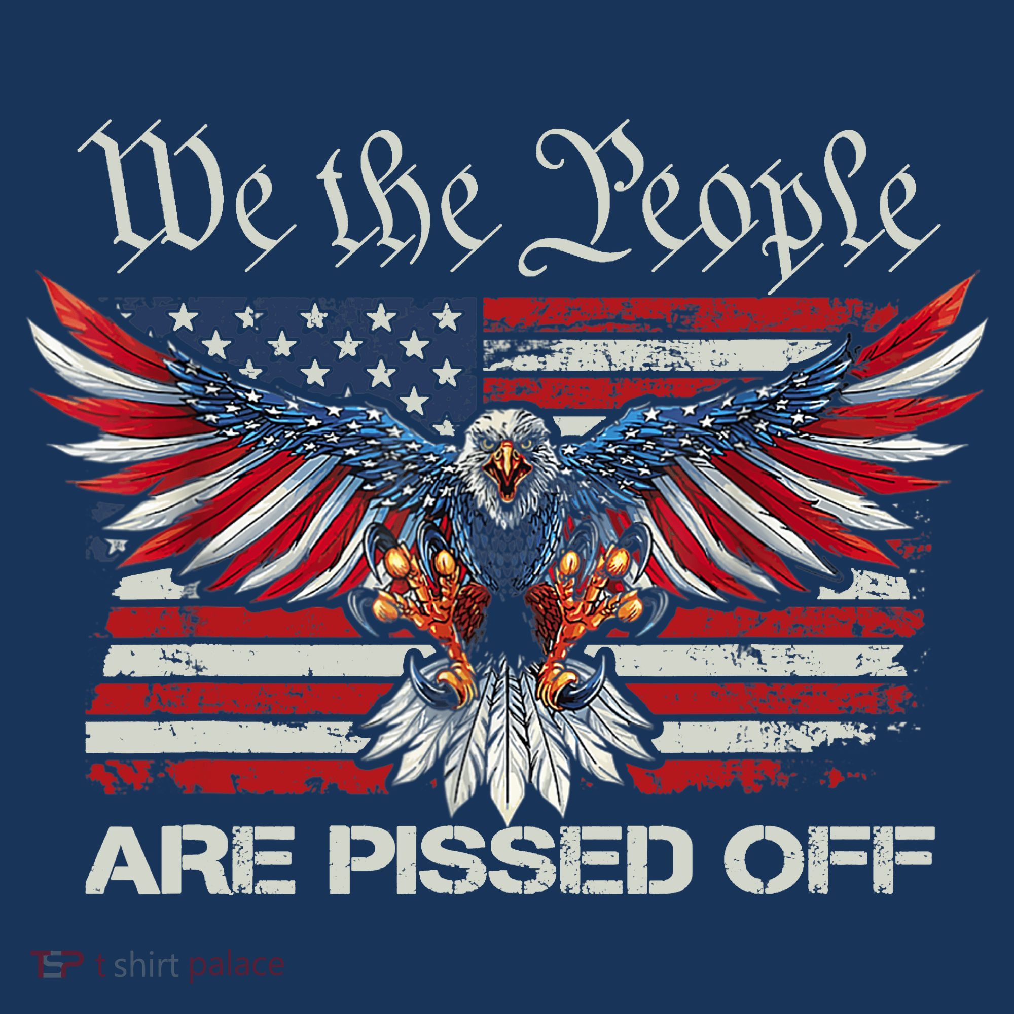 We The People Are Pissed Off Eagle USA Flag Patriotic Women's Hoodie