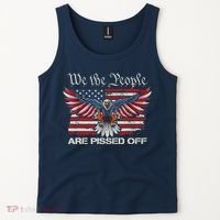 We The People Are Pissed Off Eagle USA Flag Patriotic Tank Top thumb 2