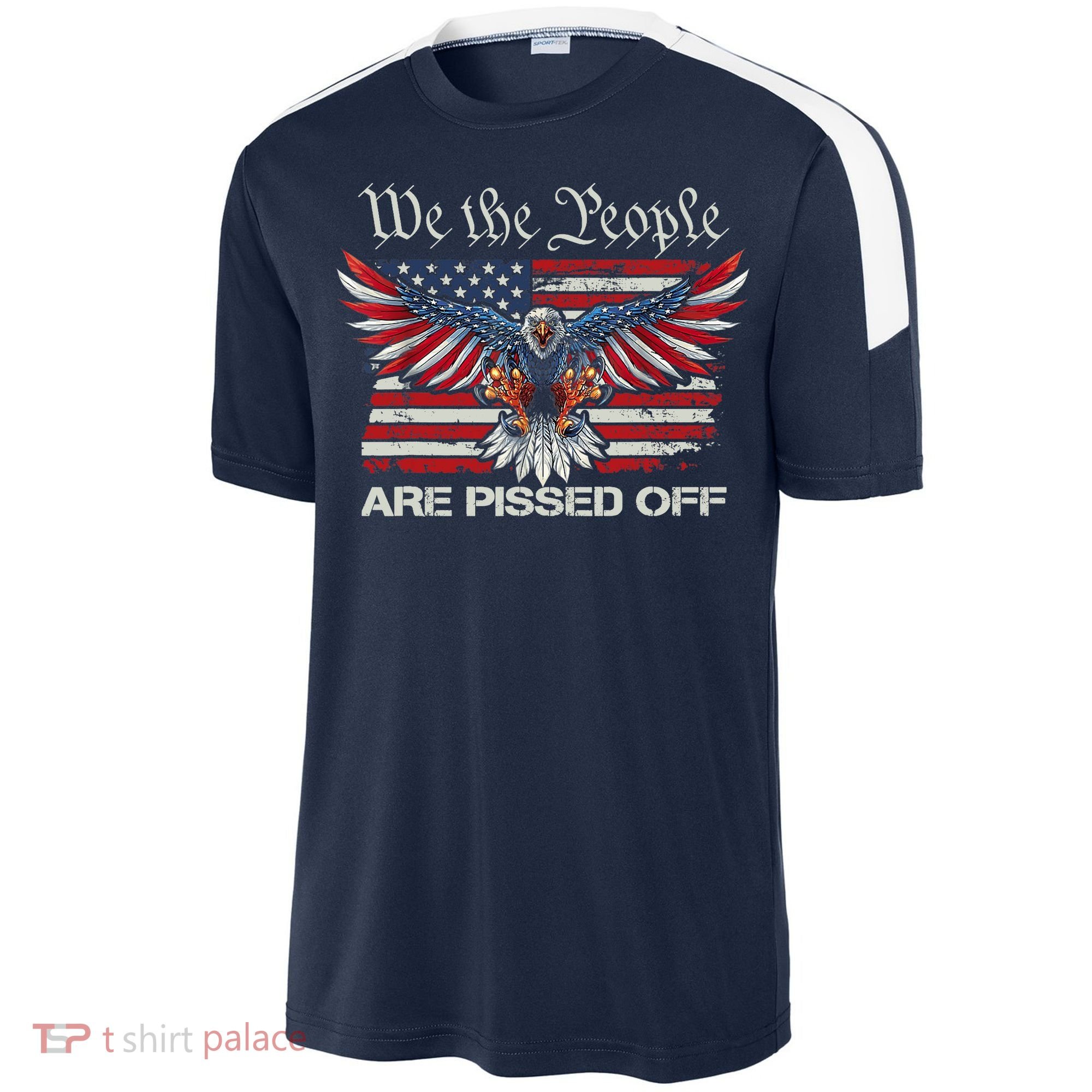 We The People Are Pissed Off Eagle USA Flag Patriotic Sport-Tek Competitor United Soccer Jersey