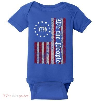 We The People Flag Baby Bodysuit
