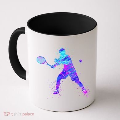 Watercolor Tennis Player Coffee Mug