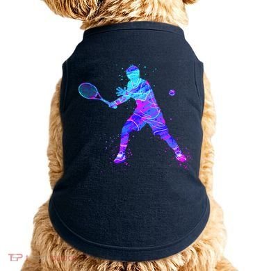 Watercolor Tennis Player Doggie Tank