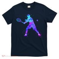 Watercolor Tennis Player T-Shirt thumb 0