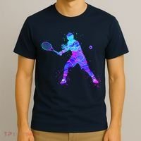 Watercolor Tennis Player T-Shirt thumb 3