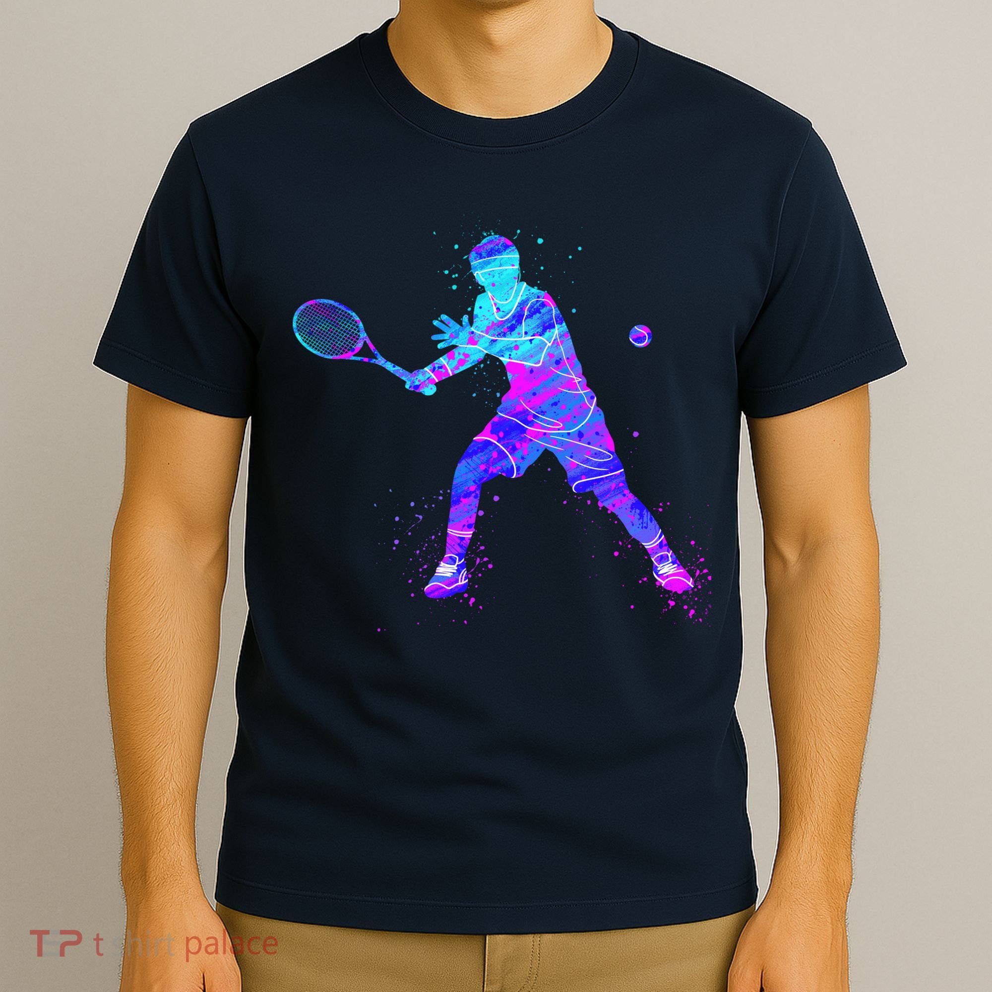 Watercolor Tennis Player T-Shirt