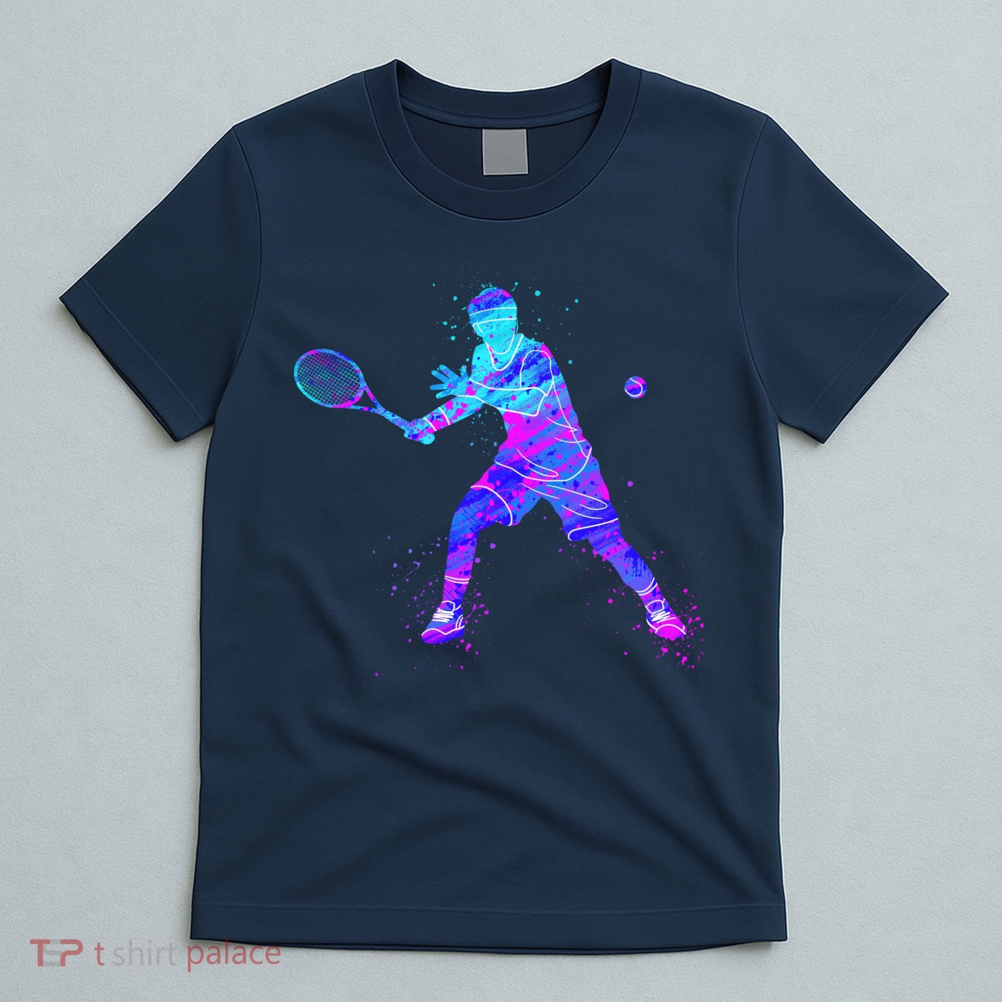 Watercolor Tennis Player T-Shirt