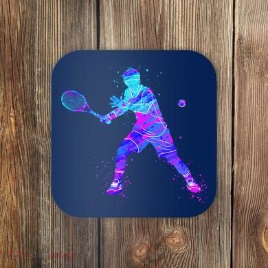 Watercolor Tennis Player Coaster