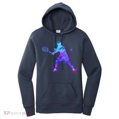 Watercolor Tennis Player Women's Hoodie