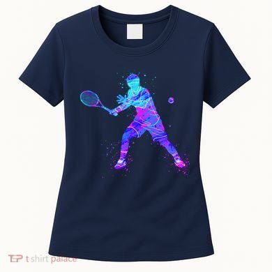 Watercolor Tennis Player Women's T-Shirt