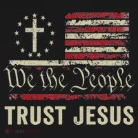 We The People Trust Jesus Usa Flag Christian Patriotic T-Shirt thumb 7