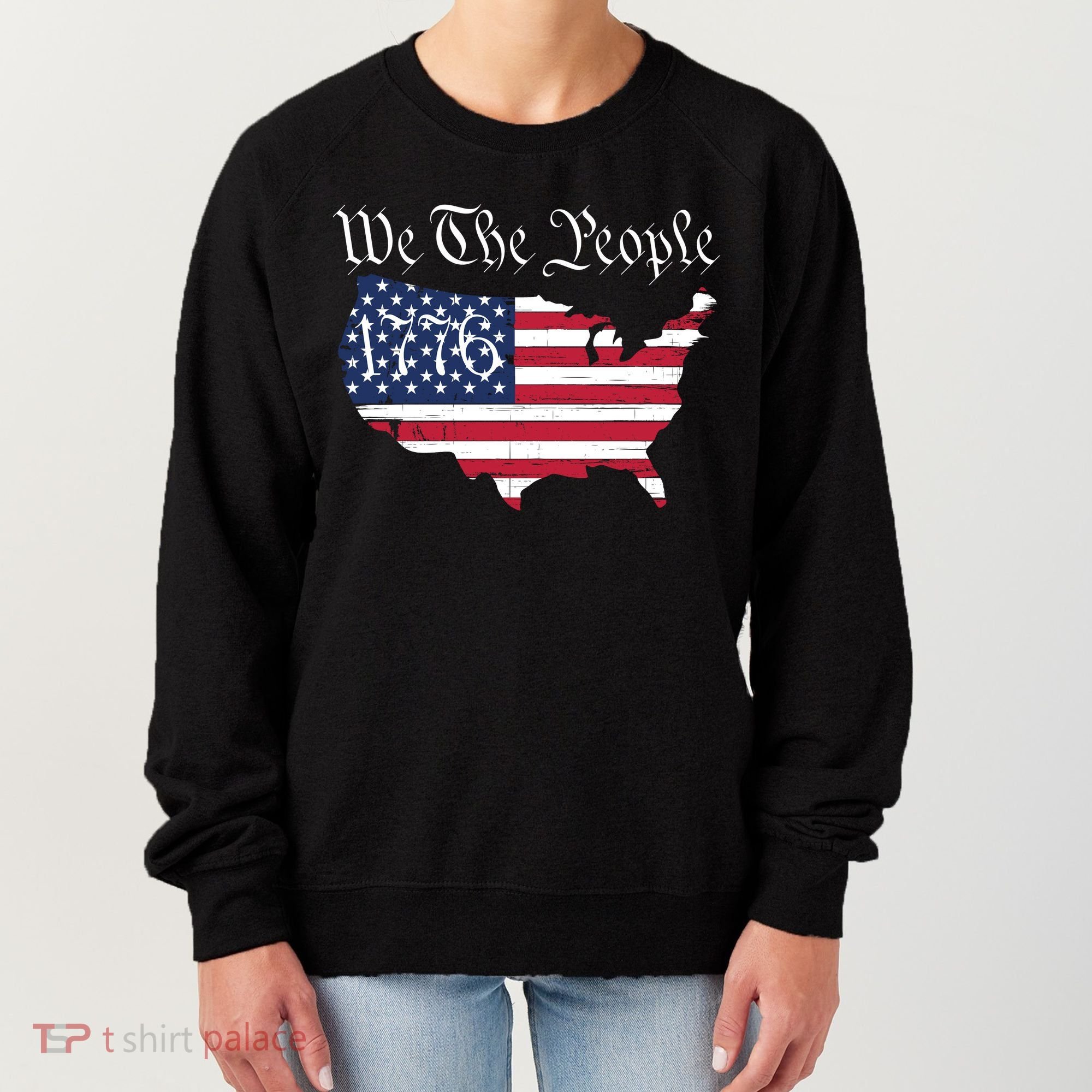We The People 1776 Conservative Patriotic American US Constitution American Women's Sweatshirt
