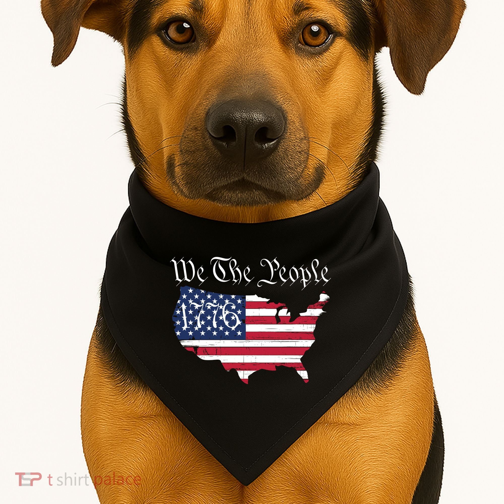 We The People 1776 Conservative Patriotic American US Constitution American USA-Made Doggie Bandana