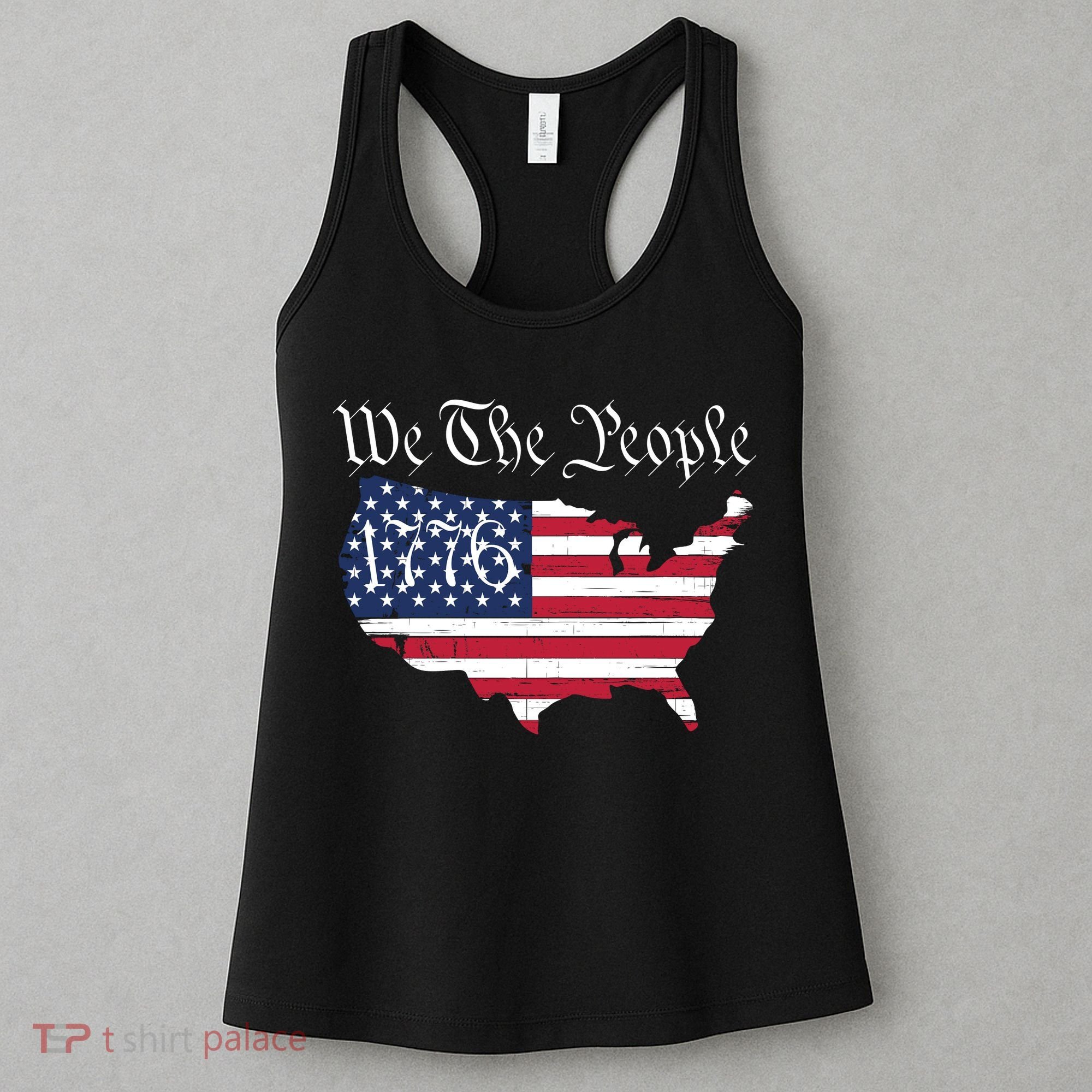 We The People 1776 Conservative Patriotic American US Constitution American Women's Tank Top