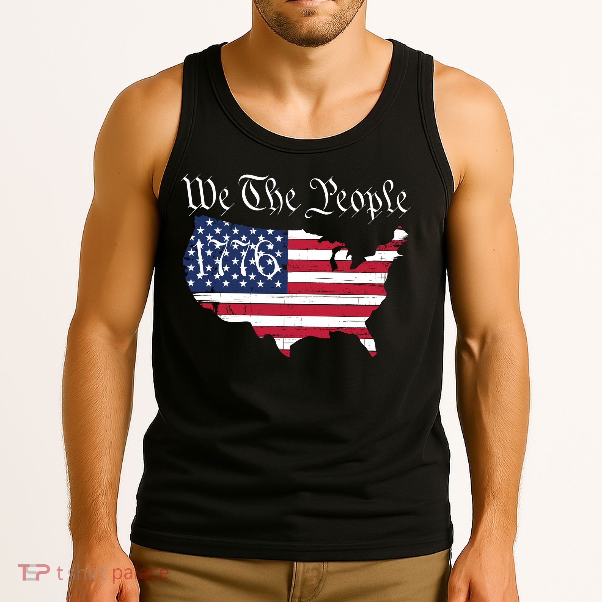 We The People 1776 Conservative Patriotic American US Constitution American Tank Top