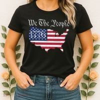 We The People 1776 Conservative Patriotic American US Constitution American Women's T-Shirt thumb 2