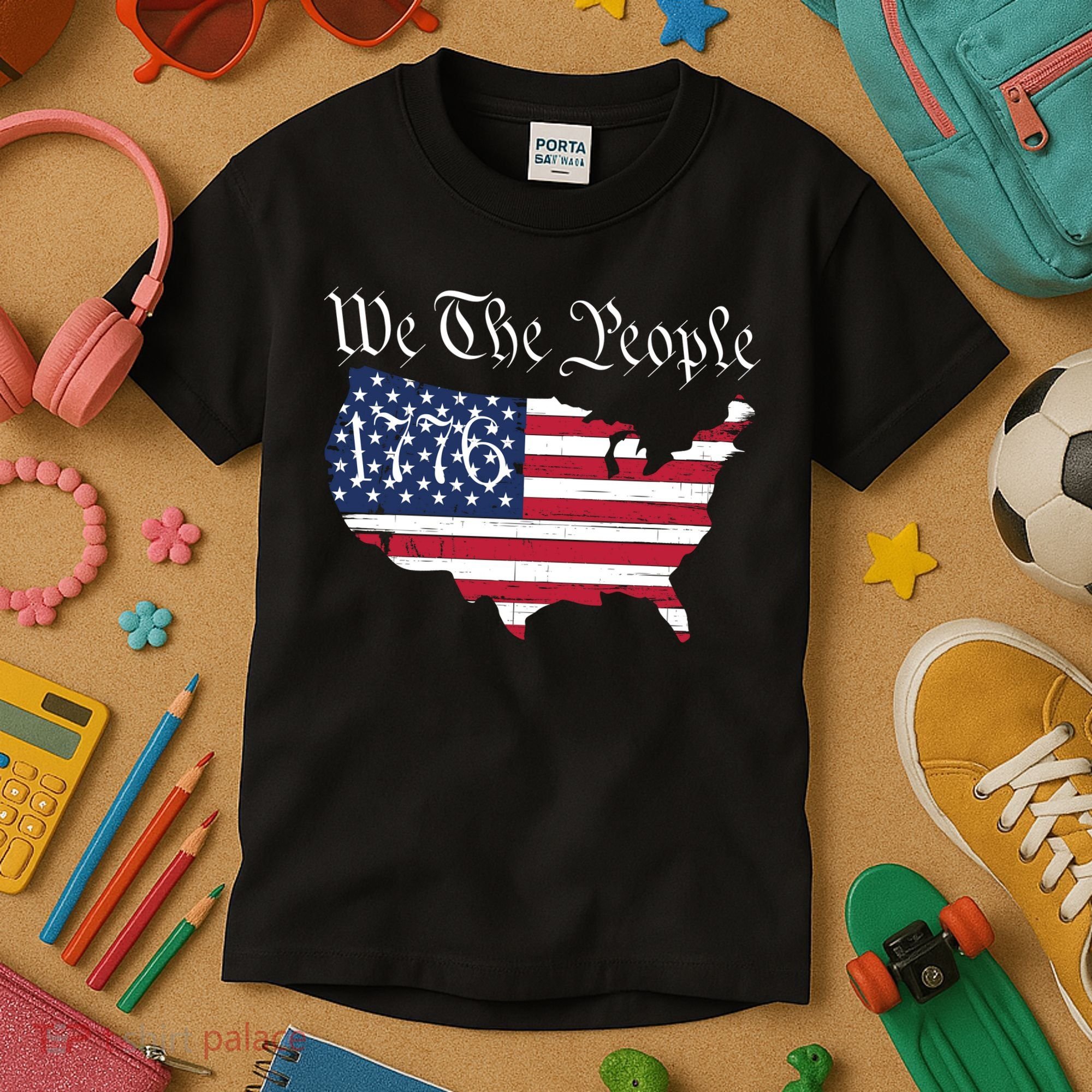 We The People 1776 Conservative Patriotic American US Constitution American Kids T-Shirt