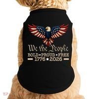 We The People Bold Proud Free 1776-2026 Doggie Tank thumb 0