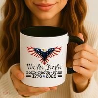 We The People Bold Proud Free 1776-2026 Coffee Mug thumb 3