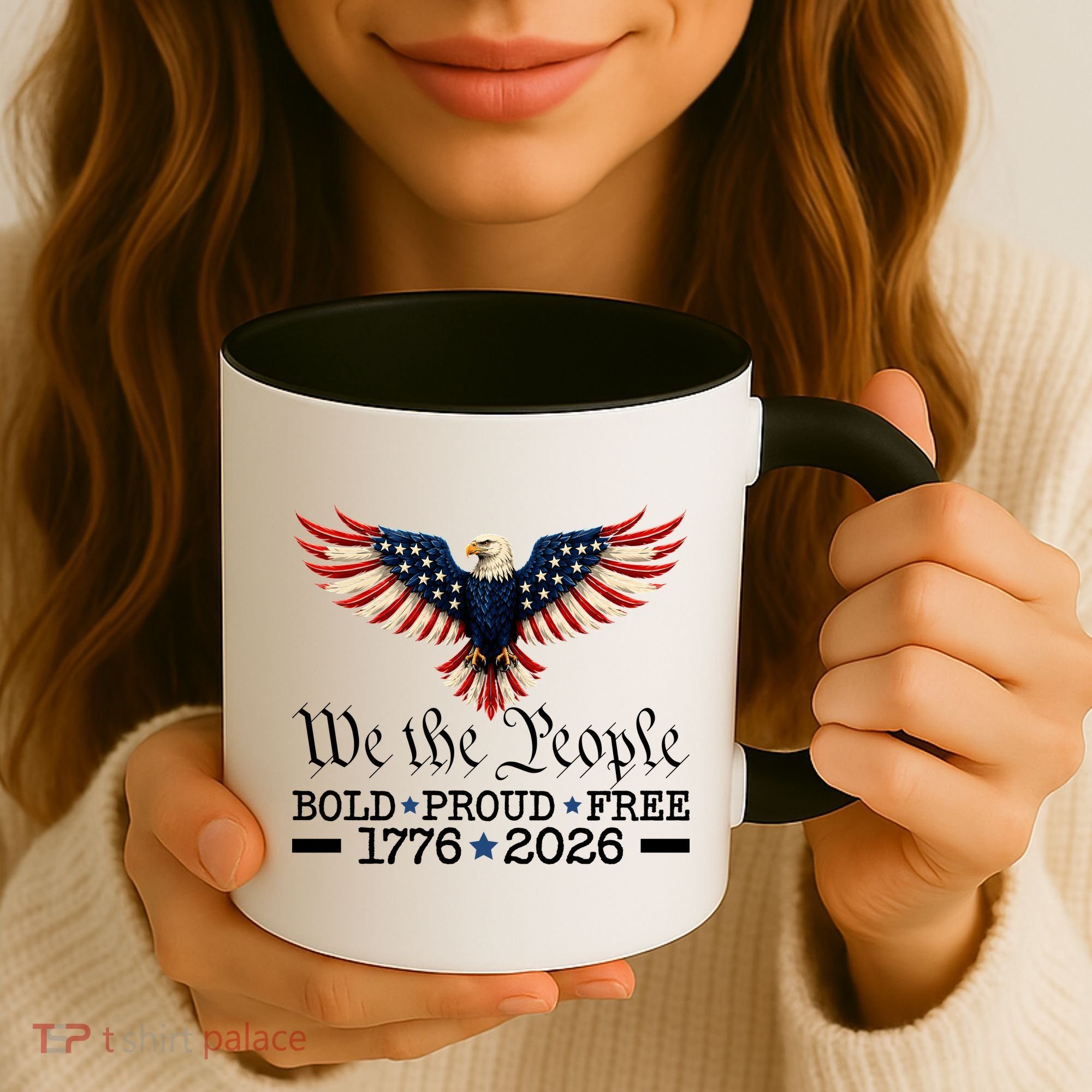We The People Bold Proud Free 1776-2026 Coffee Mug