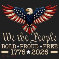 We The People Bold Proud Free 1776-2026 Beanie thumb 2