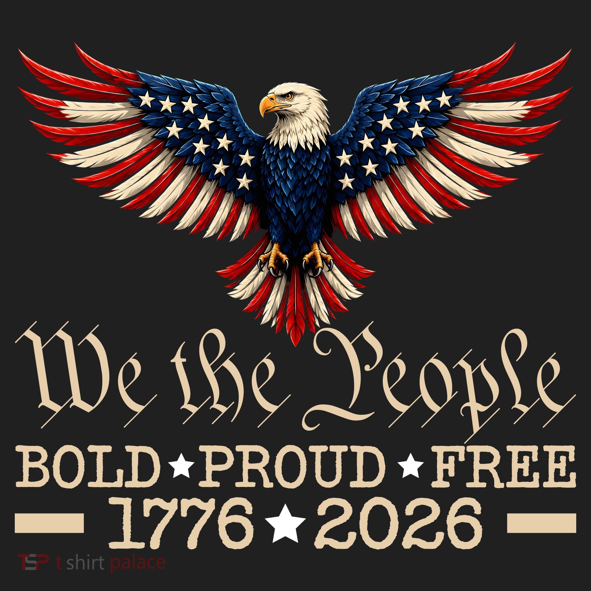 We The People Bold Proud Free 1776-2026 Beanie