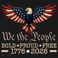 We The People Bold Proud Free 1776-2026 Ornament thumb 1