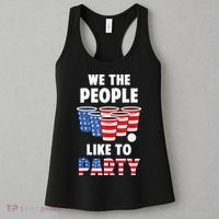 We The People Like To Party Beer Pong Funny 4th Of July Women's Tank Top thumb 3