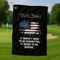 We The People It DoesnT Need To Be Rewritten Usa Golf Towel thumb 1