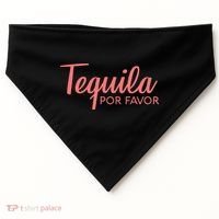Womens TEQUILA POR FAVOR Cinco De Mayo Drinking Tee USA-Made Doggie Bandana thumb 0