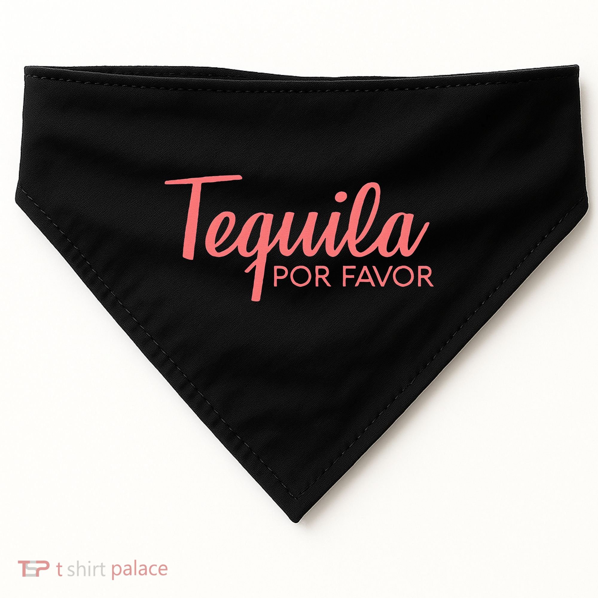 Womens TEQUILA POR FAVOR Cinco De Mayo Drinking Tee USA-Made Doggie Bandana