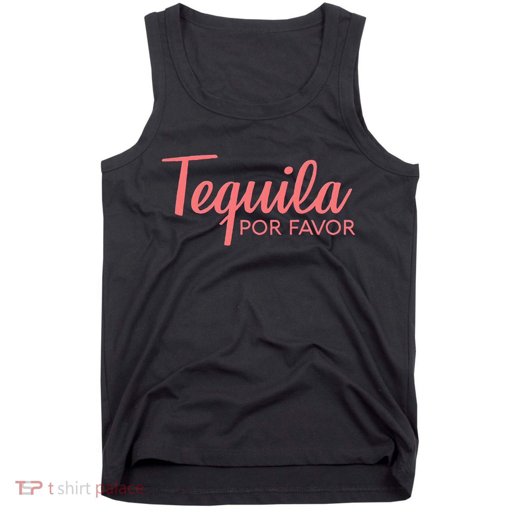 Womens TEQUILA POR FAVOR Cinco De Mayo Drinking Tee Tank Top