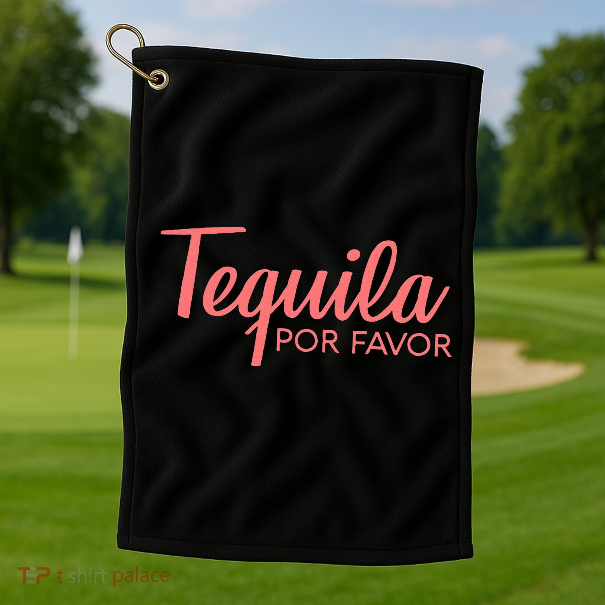 Womens TEQUILA POR FAVOR Cinco De Mayo Drinking Tee Golf Towel