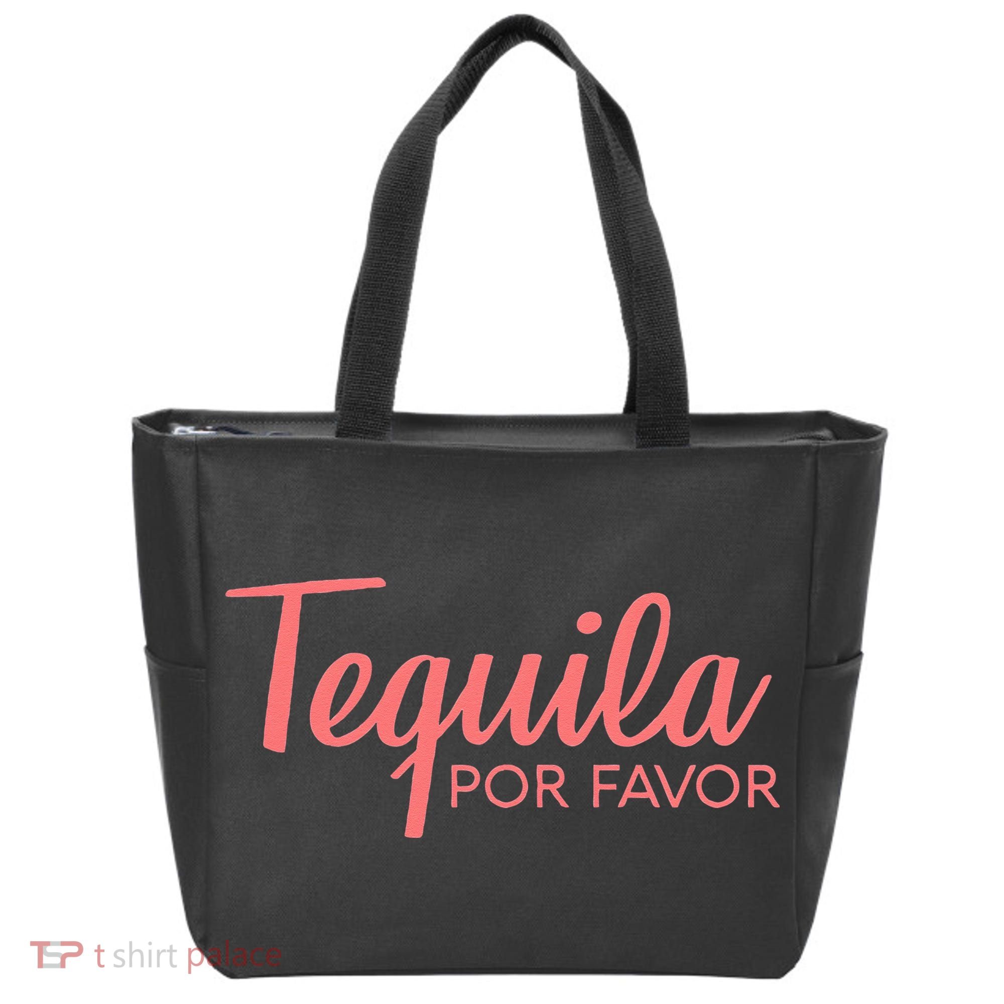 Womens TEQUILA POR FAVOR Cinco De Mayo Drinking Tee Tote Bag