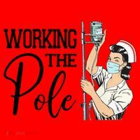 Working The Pole Funny Er Nurse Life Emergency Room Nursing Gift Santa Hat thumb 1