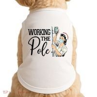Working The Pole Funny Er Nurse Life Emergency Room Nursing Gift Doggie Tank thumb 0